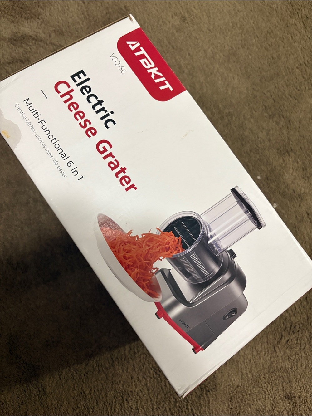 ATBKIT Electric Cheese Grater - Silver & Clear